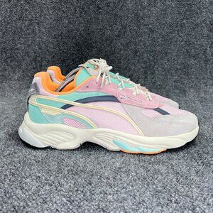 Puma RS Connect Drip Sneakers Mens 9.5 Grey Violet Pink Lady Retro Athletic Shoe